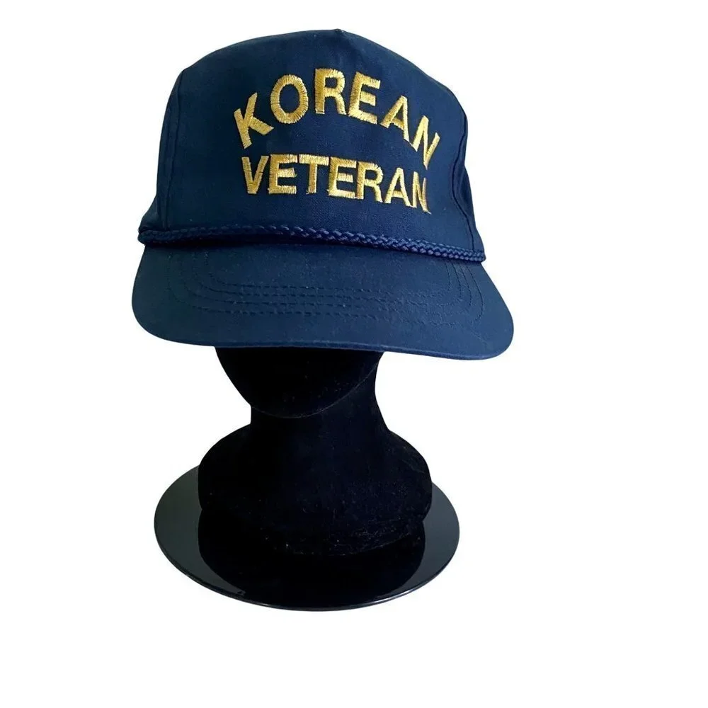 Korean Veteran Snap Back Hat Blue and Gold